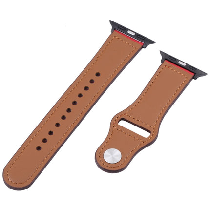 PU Leather Black Buckle Watch Band For Apple Watch Series