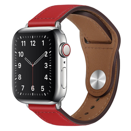 PU Leather Silver Buckle Watch Band For Apple Watch Series, 7 45mm / 6&SE&5&4 44mm / 3&2&1 42mm, 7 41mm / 6&SE&5&4 40mm / 3&2&1 38mm - DealBuddy