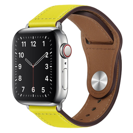 PU Leather Silver Buckle Watch Band For Apple Watch Series, 7 45mm / 6&SE&5&4 44mm / 3&2&1 42mm, 7 41mm / 6&SE&5&4 40mm / 3&2&1 38mm - DealBuddy