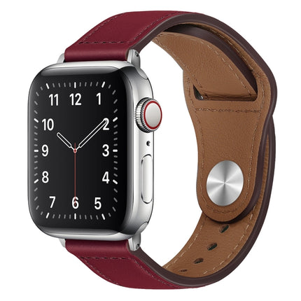 PU Leather Silver Buckle Watch Band For Apple Watch Series, 7 45mm / 6&SE&5&4 44mm / 3&2&1 42mm, 7 41mm / 6&SE&5&4 40mm / 3&2&1 38mm - DealBuddy