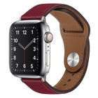 PU Leather Silver Buckle Watch Band For Apple Watch Series, 7 45mm / 6&SE&5&4 44mm / 3&2&1 42mm, 7 41mm / 6&SE&5&4 40mm / 3&2&1 38mm - DealBuddy