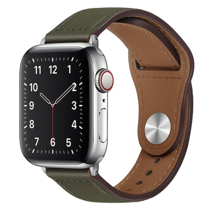 PU Leather Silver Buckle Watch Band For Apple Watch Series, 7 45mm / 6&SE&5&4 44mm / 3&2&1 42mm, 7 41mm / 6&SE&5&4 40mm / 3&2&1 38mm - DealBuddy