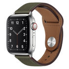 PU Leather Silver Buckle Watch Band For Apple Watch Series, 7 45mm / 6&SE&5&4 44mm / 3&2&1 42mm, 7 41mm / 6&SE&5&4 40mm / 3&2&1 38mm - DealBuddy