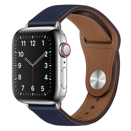 PU Leather Silver Buckle Watch Band For Apple Watch Series, 7 45mm / 6&SE&5&4 44mm / 3&2&1 42mm, 7 41mm / 6&SE&5&4 40mm / 3&2&1 38mm - DealBuddy