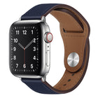 PU Leather Silver Buckle Watch Band For Apple Watch Series, 7 45mm / 6&SE&5&4 44mm / 3&2&1 42mm, 7 41mm / 6&SE&5&4 40mm / 3&2&1 38mm - DealBuddy