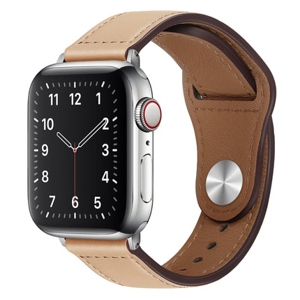 PU Leather Silver Buckle Watch Band For Apple Watch Series, 7 45mm / 6&SE&5&4 44mm / 3&2&1 42mm, 7 41mm / 6&SE&5&4 40mm / 3&2&1 38mm - DealBuddy