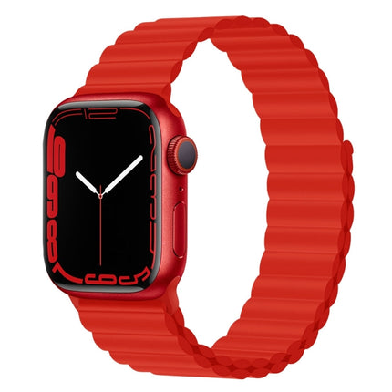 Silicone Magnet Watch Band For Apple Watch Series, 7 45mm / 6&SE&5&4 44mm / 3&2&1 42mm, 7 41mm / 6&SE&5&4 40mm / 3&2&1 38mm - DealBuddy