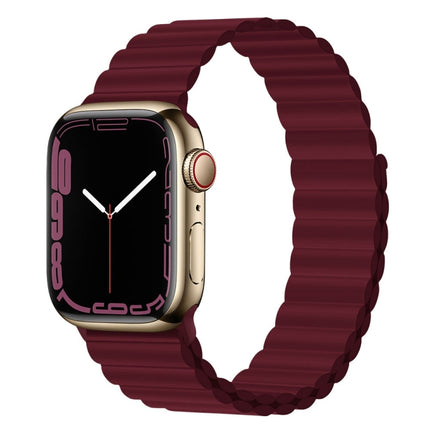 Silicone Magnet Watch Band For Apple Watch Series, 7 45mm / 6&SE&5&4 44mm / 3&2&1 42mm, 7 41mm / 6&SE&5&4 40mm / 3&2&1 38mm - DealBuddy