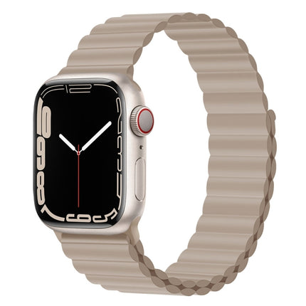 Silicone Magnet Watch Band For Apple Watch Series, 7 45mm / 6&SE&5&4 44mm / 3&2&1 42mm, 7 41mm / 6&SE&5&4 40mm / 3&2&1 38mm - DealBuddy