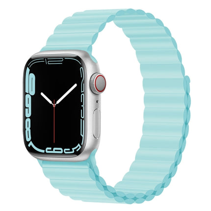 Silicone Magnet Watch Band For Apple Watch Series, 7 45mm / 6&SE&5&4 44mm / 3&2&1 42mm, 7 41mm / 6&SE&5&4 40mm / 3&2&1 38mm - DealBuddy
