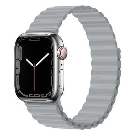 Silicone Magnet Watch Band For Apple Watch Series, 7 45mm / 6&SE&5&4 44mm / 3&2&1 42mm, 7 41mm / 6&SE&5&4 40mm / 3&2&1 38mm - DealBuddy