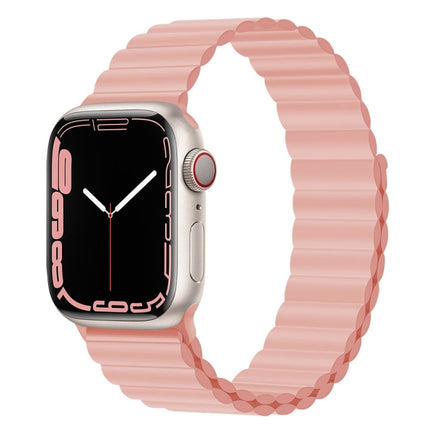 Silicone Magnet Watch Band For Apple Watch Series, 7 45mm / 6&SE&5&4 44mm / 3&2&1 42mm, 7 41mm / 6&SE&5&4 40mm / 3&2&1 38mm - DealBuddy