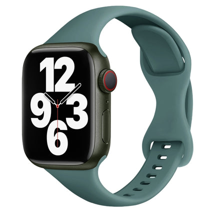 Small Waist Butterfly Buckle Watch Band For Apple Watch Series, 7 45mm / 6&SE&5&4 44mm / 3&2&1 42mm, 7 41mm / 6&SE&5&4 40mm / 3&2&1 38mm - DealBuddy