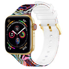 Square Buckle Color Printing Watch Band For Apple Watch Series, 7 45mm / 6&SE&5&4 44mm / 3&2&1 42mm, 7 41mm / 6&SE&5&4 40mm / 3&2&1 38mm - DealBuddy