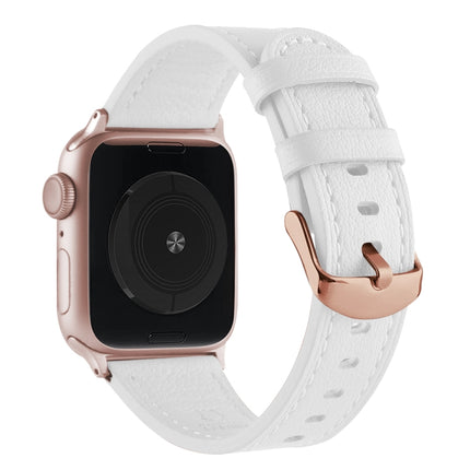Universal Genuine Leather Watch Band For Apple Watch Series, 7 45mm / 6&SE&5&4 44mm / 3&2&1 42mm, 7 41mm / 6&SE&5&4 40mm / 3&2&1 38mm - DealBuddy