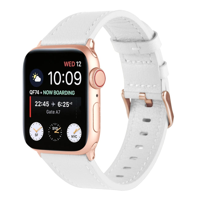 Universal Genuine Leather Watch Band For Apple Watch Series, 7 45mm / 6&SE&5&4 44mm / 3&2&1 42mm, 7 41mm / 6&SE&5&4 40mm / 3&2&1 38mm - DealBuddy
