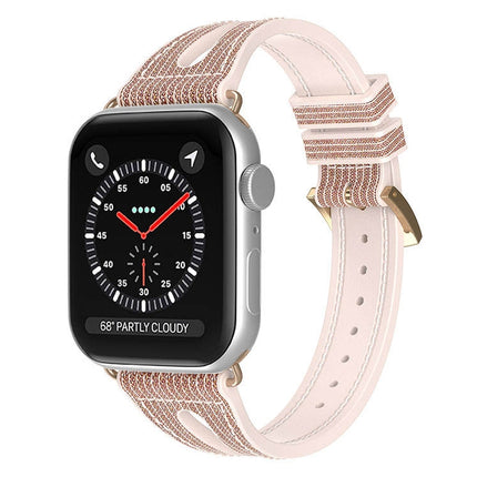 Slim Glitter Watch Band For Apple Watch Series, 7 45mm / 6&SE&5&4 44mm / 3&2&1 42mm, 7 41mm / 6&SE&5&4 40mm / 3&2&1 38mm - DealBuddy