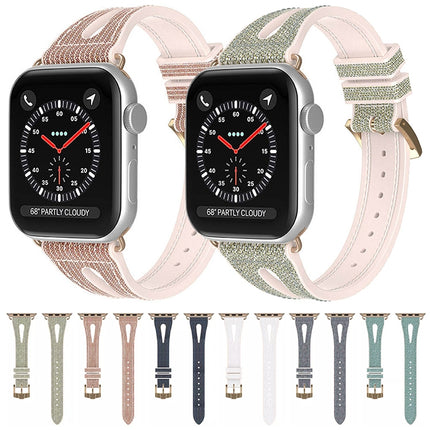 Slim Glitter Watch Band For Apple Watch Series, 7 45mm / 6&SE&5&4 44mm / 3&2&1 42mm, 7 41mm / 6&SE&5&4 40mm / 3&2&1 38mm - DealBuddy