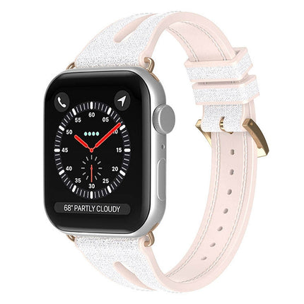 Slim Glitter Watch Band For Apple Watch Series, 7 45mm / 6&SE&5&4 44mm / 3&2&1 42mm, 7 41mm / 6&SE&5&4 40mm / 3&2&1 38mm - DealBuddy