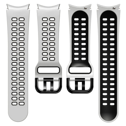 Double-row Hole Two-color Silicone Watch Band, For Samsung Galaxy Watch 5 40mm, For Samsung Galaxy Watch 5 Pro 45mm - DealBuddy