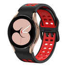 Double-row Hole Two-color Silicone Watch Band, For Samsung Galaxy Watch 5 40mm, For Samsung Galaxy Watch 5 Pro 45mm - DealBuddy
