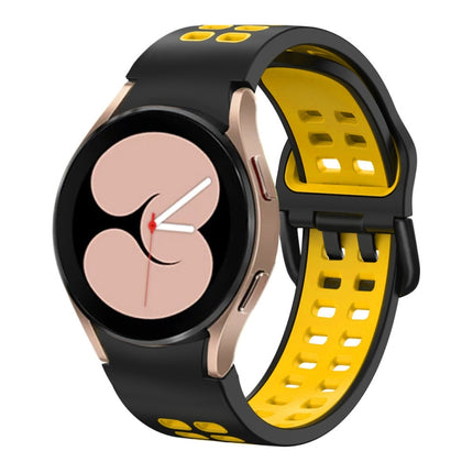 Double-row Hole Two-color Silicone Watch Band, For Samsung Galaxy Watch 5 40mm, For Samsung Galaxy Watch 5 Pro 45mm - DealBuddy