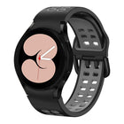 Double-row Hole Two-color Silicone Watch Band, For Samsung Galaxy Watch 5 40mm, For Samsung Galaxy Watch 5 Pro 45mm - DealBuddy