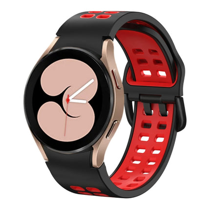 Double-row Hole Two-color Silicone Watch Band, For Samsung Galaxy Watch 5 40mm, For Samsung Galaxy Watch 5 Pro 45mm - DealBuddy