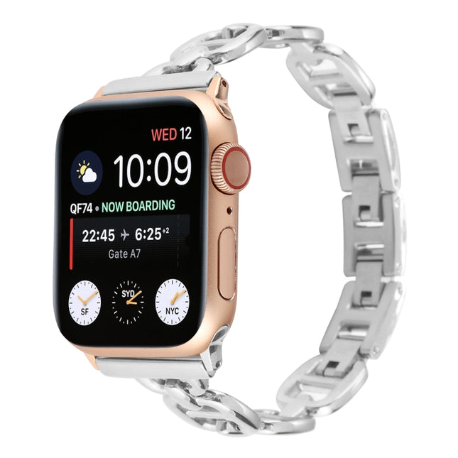Steel Watch Band For Apple Watch Series, 7 45mm / 6&SE&5&4 44mm / 3&2&1 42mm, 7 41mm / 6&SE&5&4 40mm / 3&2&1 38mm - DealBuddy