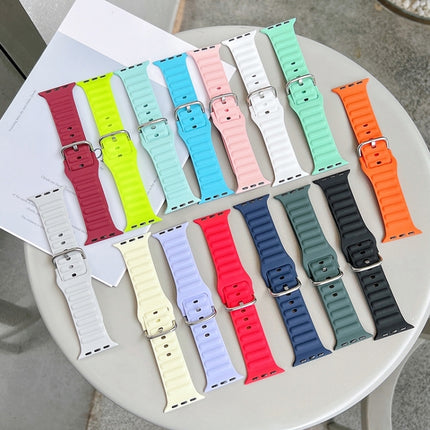 Single Color Silicone Watch Band For Apple Watch Series, 7 45mm / 6&SE&5&4 44mm / 3&2&1 42mm, 7 41mm / 6&SE&5&4 40mm / 3&2&1 38mm - DealBuddy