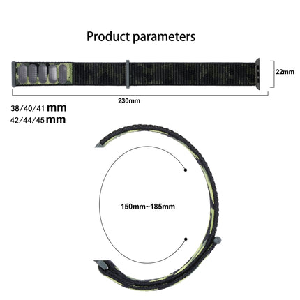 Nylon Loop Watch Band For Apple Watch Series, 7 45mm / 6&SE&5&4 44mm / 3&2&1 42mm, 7 41mm / 6&SE&5&4 40mm / 3&2&1 38mm - DealBuddy