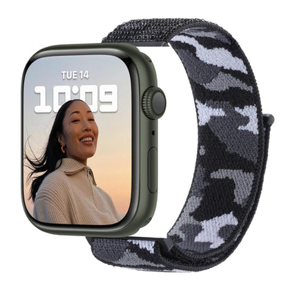 Nylon Loop Watch Band For Apple Watch Series, 7 45mm / 6&SE&5&4 44mm / 3&2&1 42mm, 7 41mm / 6&SE&5&4 40mm / 3&2&1 38mm - DealBuddy