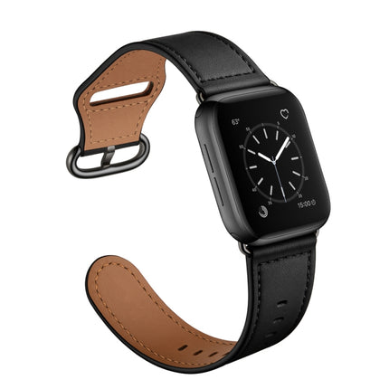 Genuine Leather Watch Band For Apple Watch Series, 7 45mm / 6&SE&5&4 44mm / 3&2&1 42mm, 7 41mm / 6&SE&5&4 40mm / 3&2&1 38mm - DealBuddy