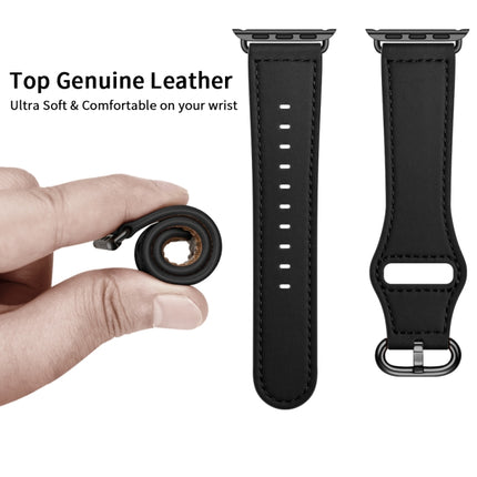 Genuine Leather Watch Band For Apple Watch Series, 7 45mm / 6&SE&5&4 44mm / 3&2&1 42mm, 7 41mm / 6&SE&5&4 40mm / 3&2&1 38mm - DealBuddy