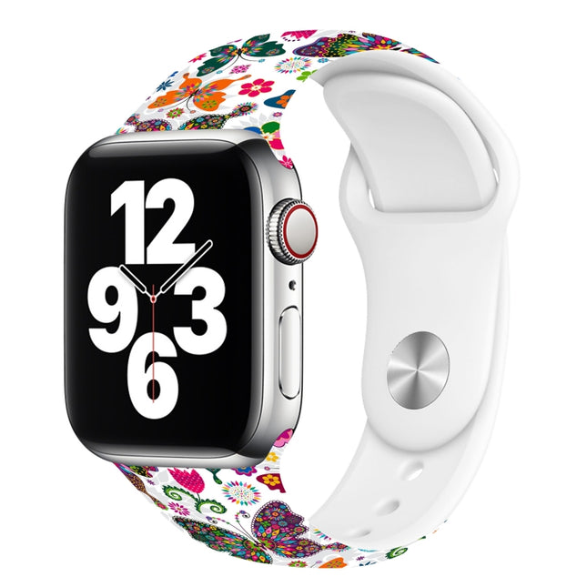 Single Nail Printing Watch Band For Apple Watch Series, 7 45mm / 6&SE&5&4 44mm / 3&2&1 42mm, 7 41mm / 6&SE&5&4 40mm / 3&2&1 38mm - DealBuddy