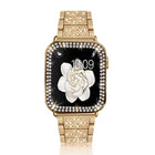 Diamond Metal Watch Band For Apple Watch Series, 7 45mm / 6&SE&5&4 44mm / 3&2&1 42mm, 7 41mm / 6&SE&5&4 40mm / 3&2&1 38mm - DealBuddy