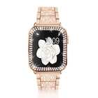 Diamond Metal Watch Band For Apple Watch Series, 7 45mm / 6&SE&5&4 44mm / 3&2&1 42mm, 7 41mm / 6&SE&5&4 40mm / 3&2&1 38mm - DealBuddy