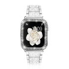 Diamond Metal Watch Band For Apple Watch Series, 7 45mm / 6&SE&5&4 44mm / 3&2&1 42mm, 7 41mm / 6&SE&5&4 40mm / 3&2&1 38mm - DealBuddy