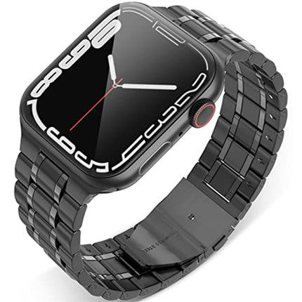 5-bead Stainless Steel Watch Band For Apple Watch Series, 7 45mm / 6&SE&5&4 44mm / 3&2&1 42mm, 7 41mm / 6&SE&5&4 40mm / 3&2&1 38mm - DealBuddy