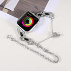 Double Chain 2-bead Stainless Steel Watch Band For Apple Watch Series, 7 45mm / 6&SE&5&4 44mm / 3&2&1 42mm, 7 41mm / 6&SE&5&4 40mm / 3&2&1 38mm - DealBuddy