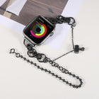 Double Chain 2-bead Stainless Steel Watch Band For Apple Watch Series, 7 45mm / 6&SE&5&4 44mm / 3&2&1 42mm, 7 41mm / 6&SE&5&4 40mm / 3&2&1 38mm - DealBuddy