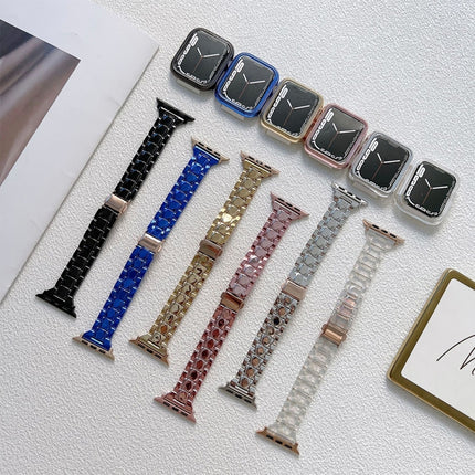 Electroplated Acrylic Watch Band For Apple Watch Series, 7 45mm / 6&SE&5&4 44mm / 3&2&1 42mm, 7 41mm / 6&SE&5&4 40mm / 3&2&1 38mm - DealBuddy