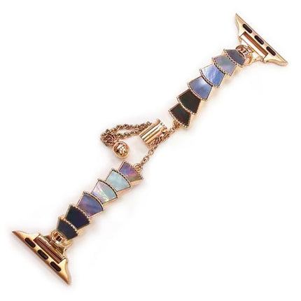 Metal Shell Watch Band For Apple Watch Series, 7 45mm / 6&SE&5&4 44mm / 3&2&1 42mm, 7 41mm / 6&SE&5&4 40mm / 3&2&1 38mm - DealBuddy
