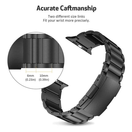 Titanium Alloy Watch Band For Apple Watch Series, 7 45mm / 6&SE&5&4 44mm / 3&2&1 42mm, 7 41mm / 6&SE&5&4 40mm / 3&2&1 38mm - DealBuddy