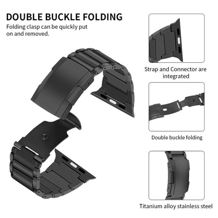 Titanium Alloy Watch Band For Apple Watch Series, 7 45mm / 6&SE&5&4 44mm / 3&2&1 42mm, 7 41mm / 6&SE&5&4 40mm / 3&2&1 38mm - DealBuddy