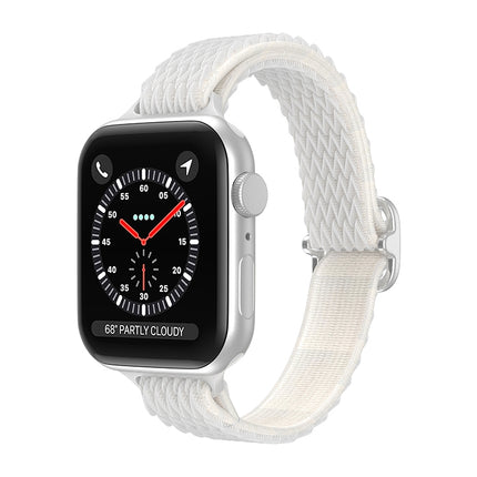 Wave Small Waist Nylon Watch Band For Apple Watch Series, 7 45mm / 6&SE&5&4 44mm / 3&2&1 42mm, 7 41mm / 6&SE&5&4 40mm / 3&2&1 38mm - DealBuddy