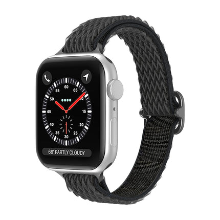 Wave Small Waist Nylon Watch Band For Apple Watch Series, 7 45mm / 6&SE&5&4 44mm / 3&2&1 42mm, 7 41mm / 6&SE&5&4 40mm / 3&2&1 38mm - DealBuddy