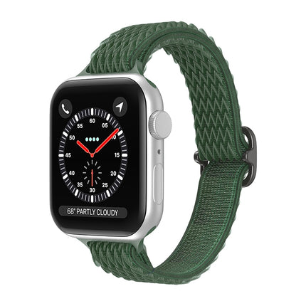 Wave Small Waist Nylon Watch Band For Apple Watch Series, 7 45mm / 6&SE&5&4 44mm / 3&2&1 42mm, 7 41mm / 6&SE&5&4 40mm / 3&2&1 38mm - DealBuddy