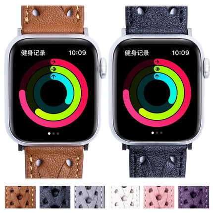 Genuine Leather Woven Watch Strap For Apple Watch Series, 7 45mm / 6&SE&5&4 44mm / 3&2&1 42mm, 7 41mm / 6&SE&5&4 40mm / 3&2&1 38mm - DealBuddy