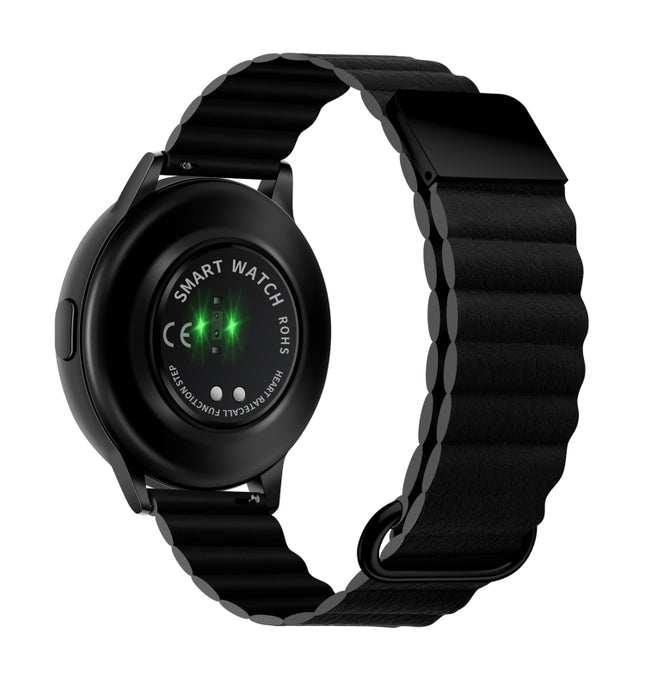 Magnetic Buckle Leather Watch Band, 20mm For Samsung Galaxy Watch3 41mm, 20mm For Samsung Galaxy Watch3 45mm, 22mm For Samsung Galaxy Watch3 41mm, 22mm For Samsung Galaxy Watch3 45mm - DealBuddy